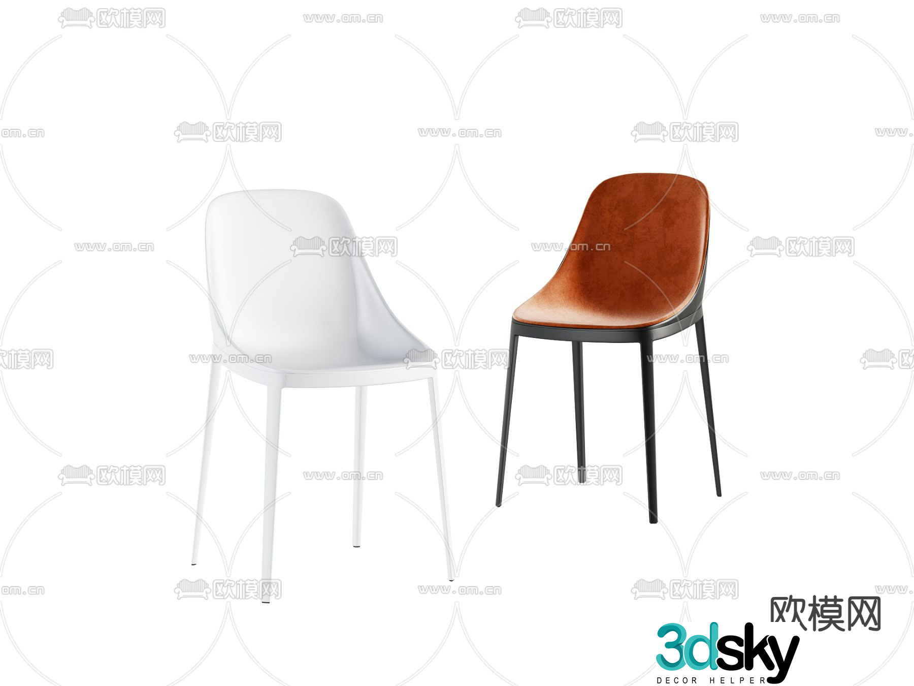 Modern chair Dining chair 3d model
