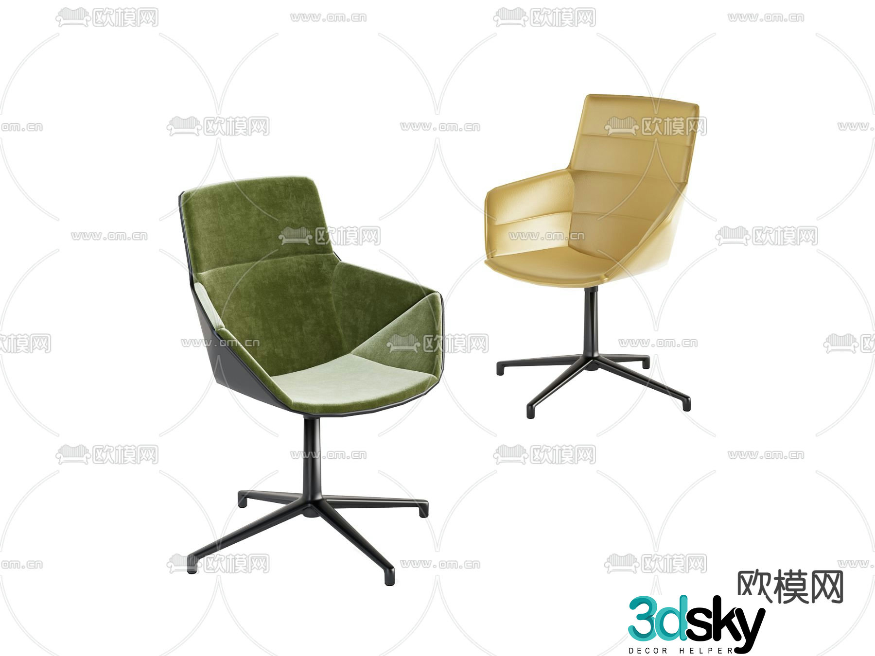 Office chair conference chair staff chair 3d model