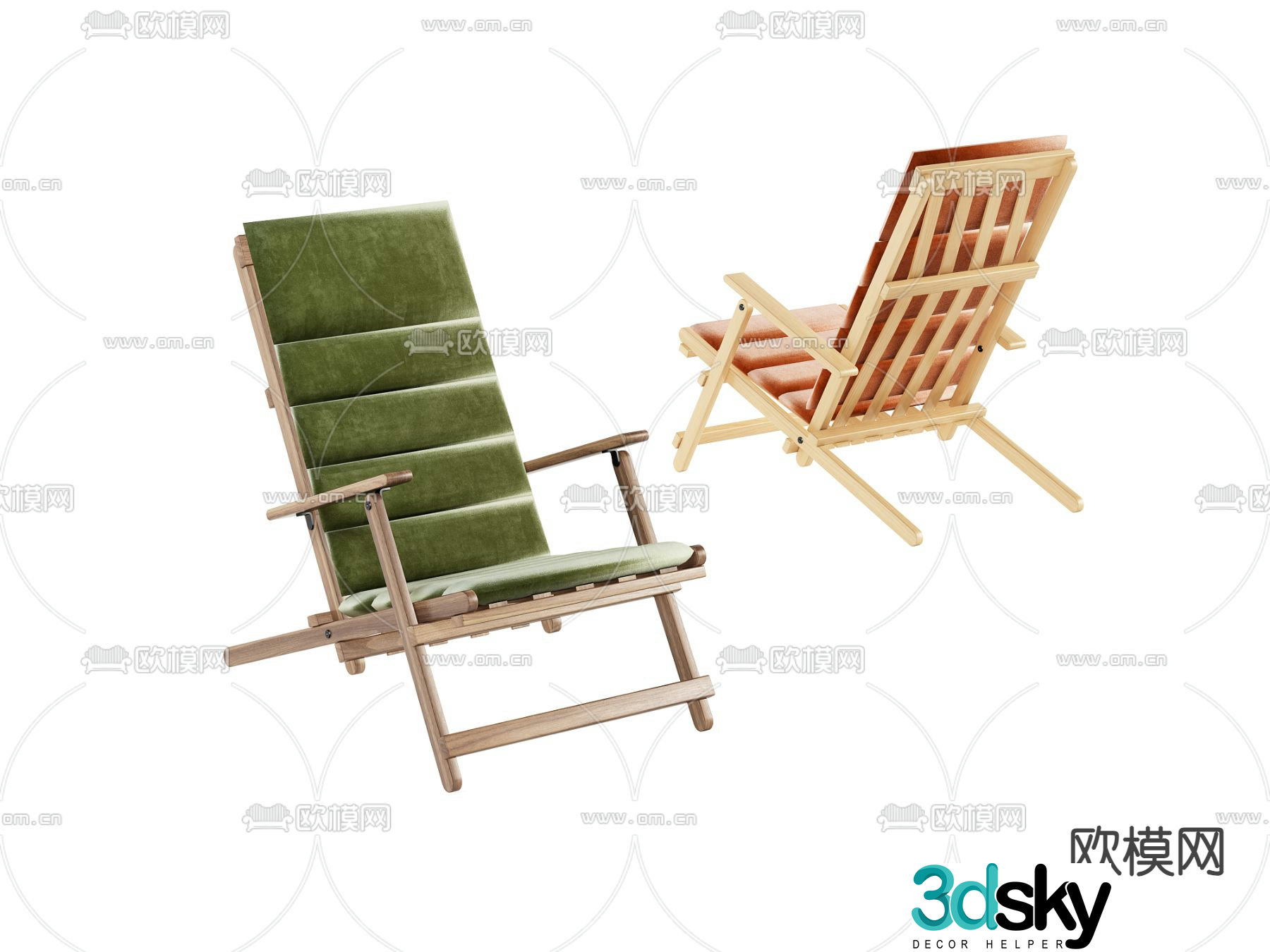 Modern lounge chair Balcony chair Outdoor chair 3d model