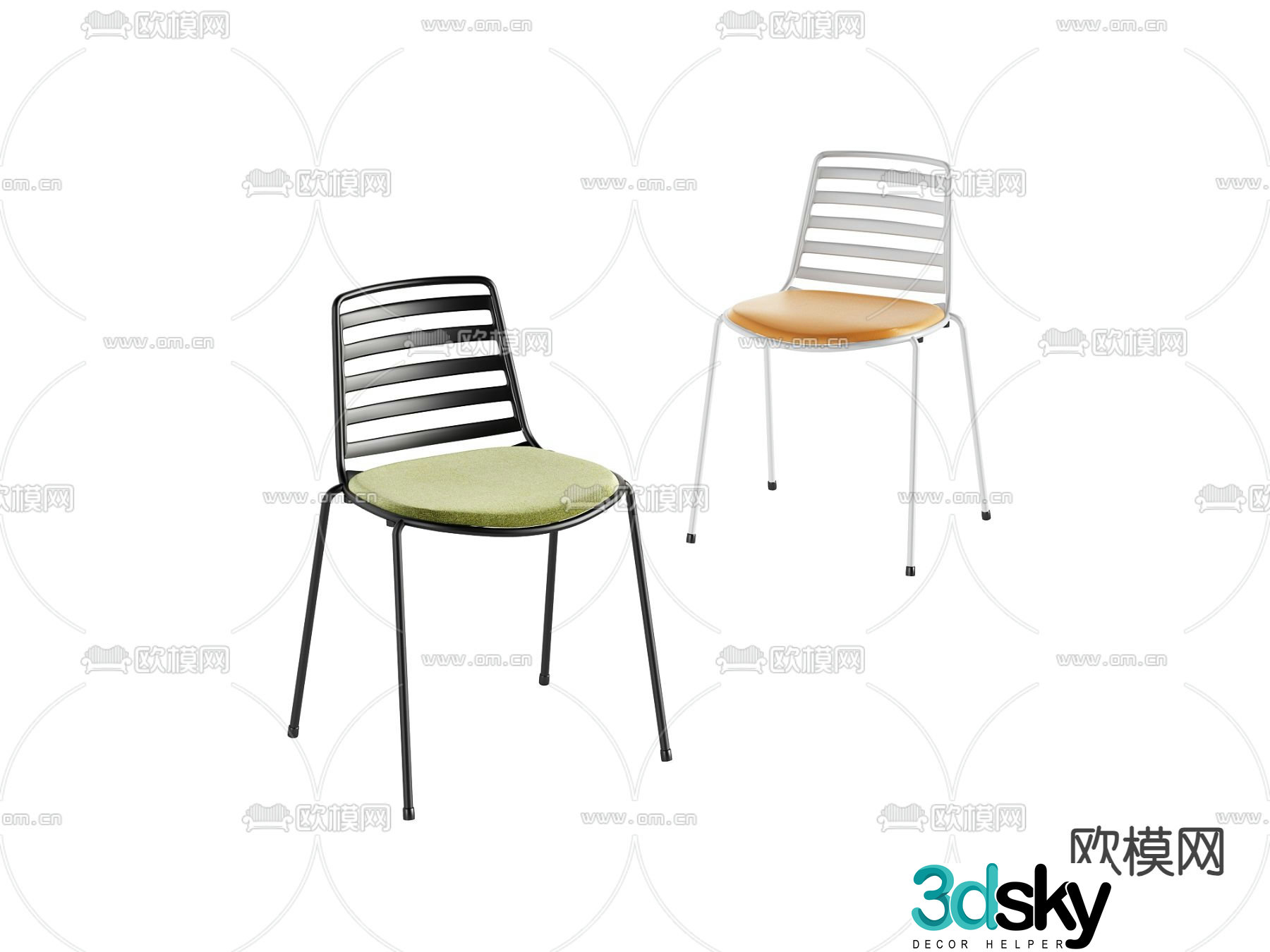 Modern seats leisure chairs single chairs 3d model