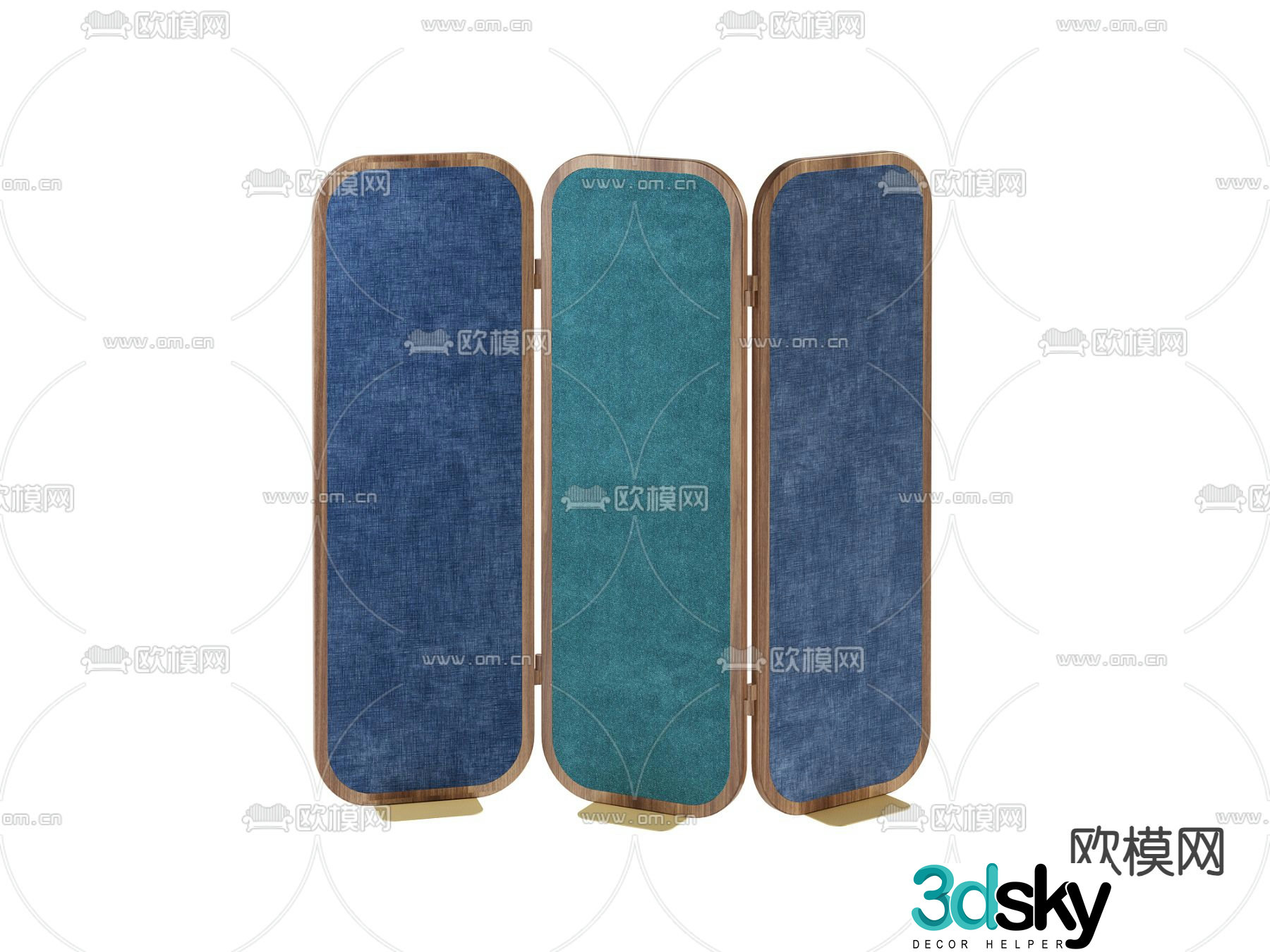 Folding screen partition 3d model