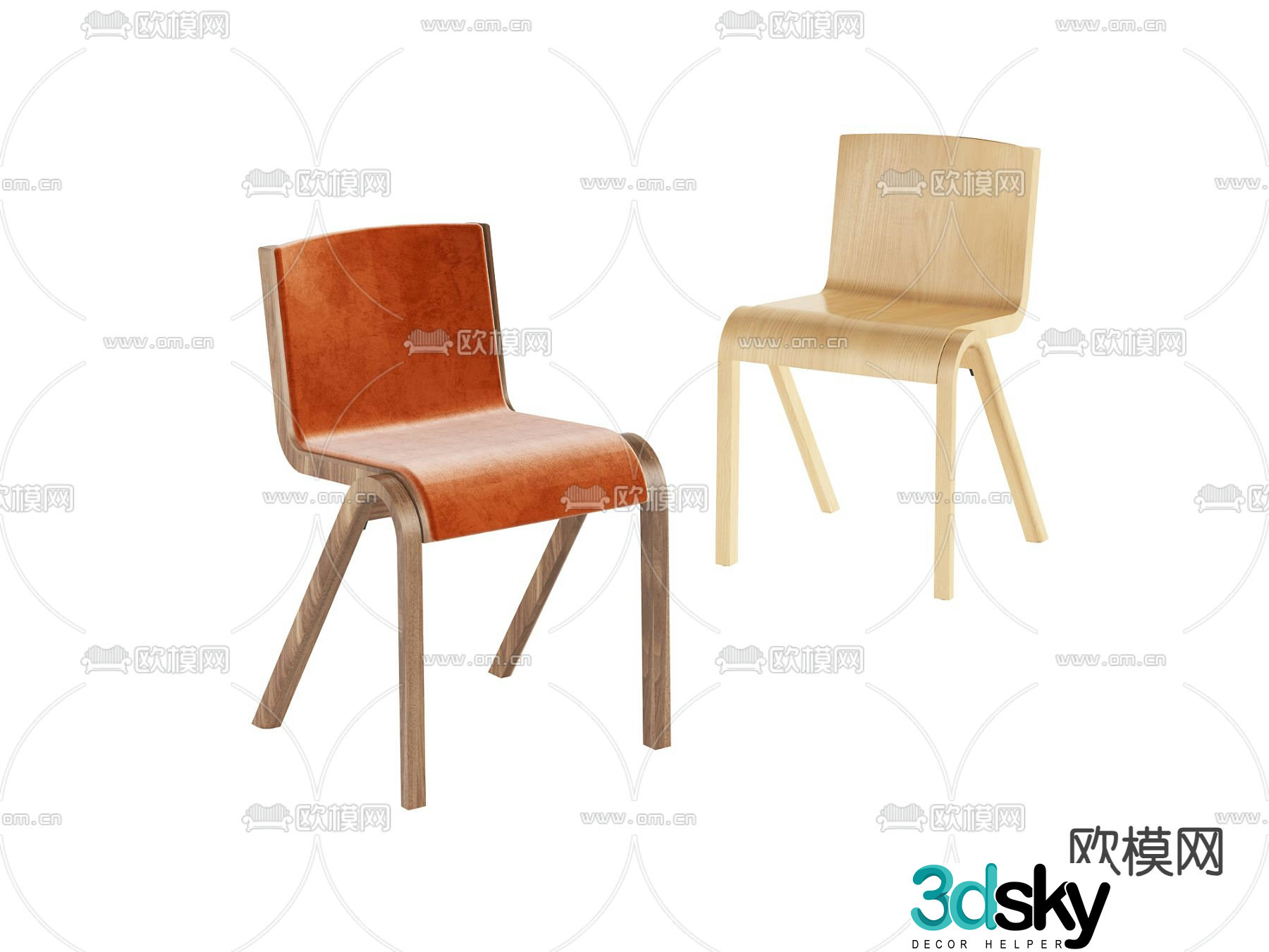 Modern chair Dining chair 3d model