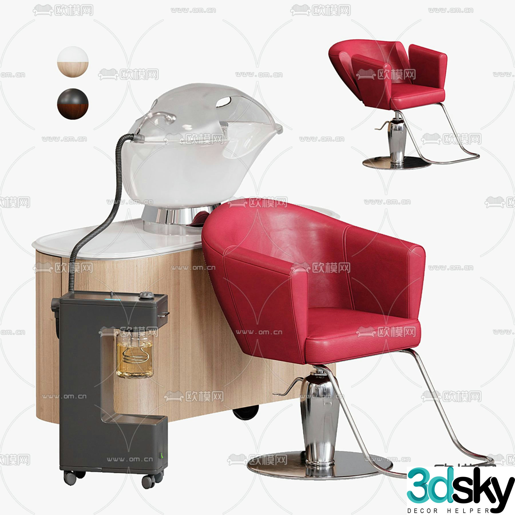 Shampoo chair 3d model