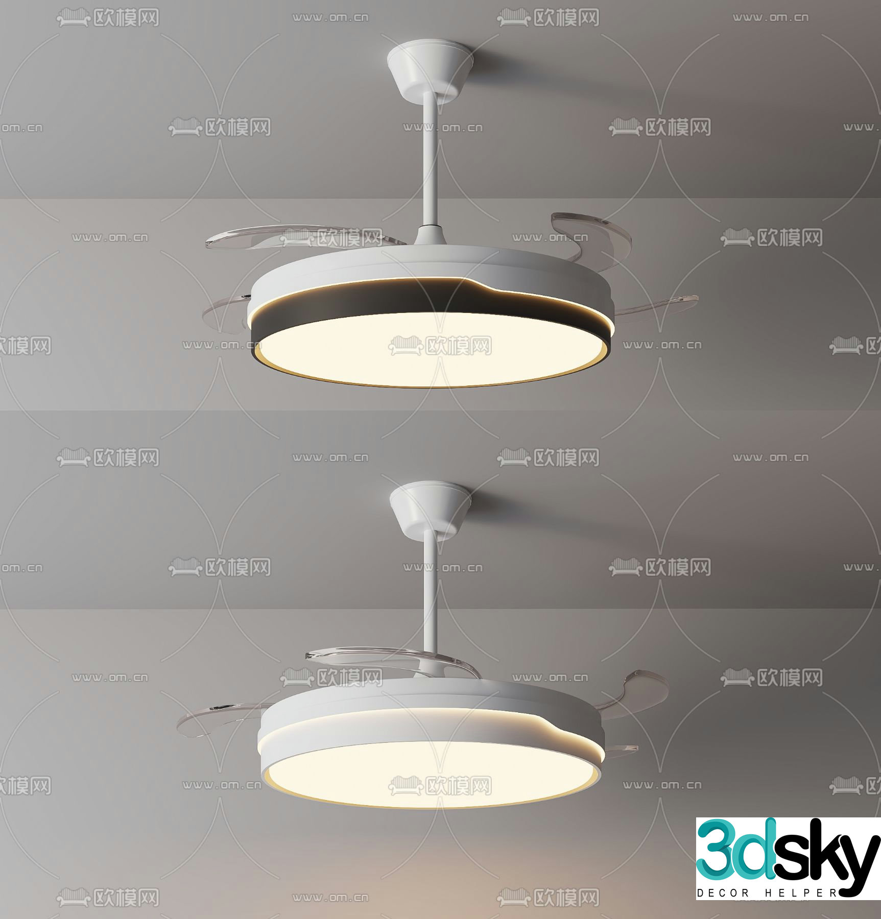 fan light ceiling fan light 3d model