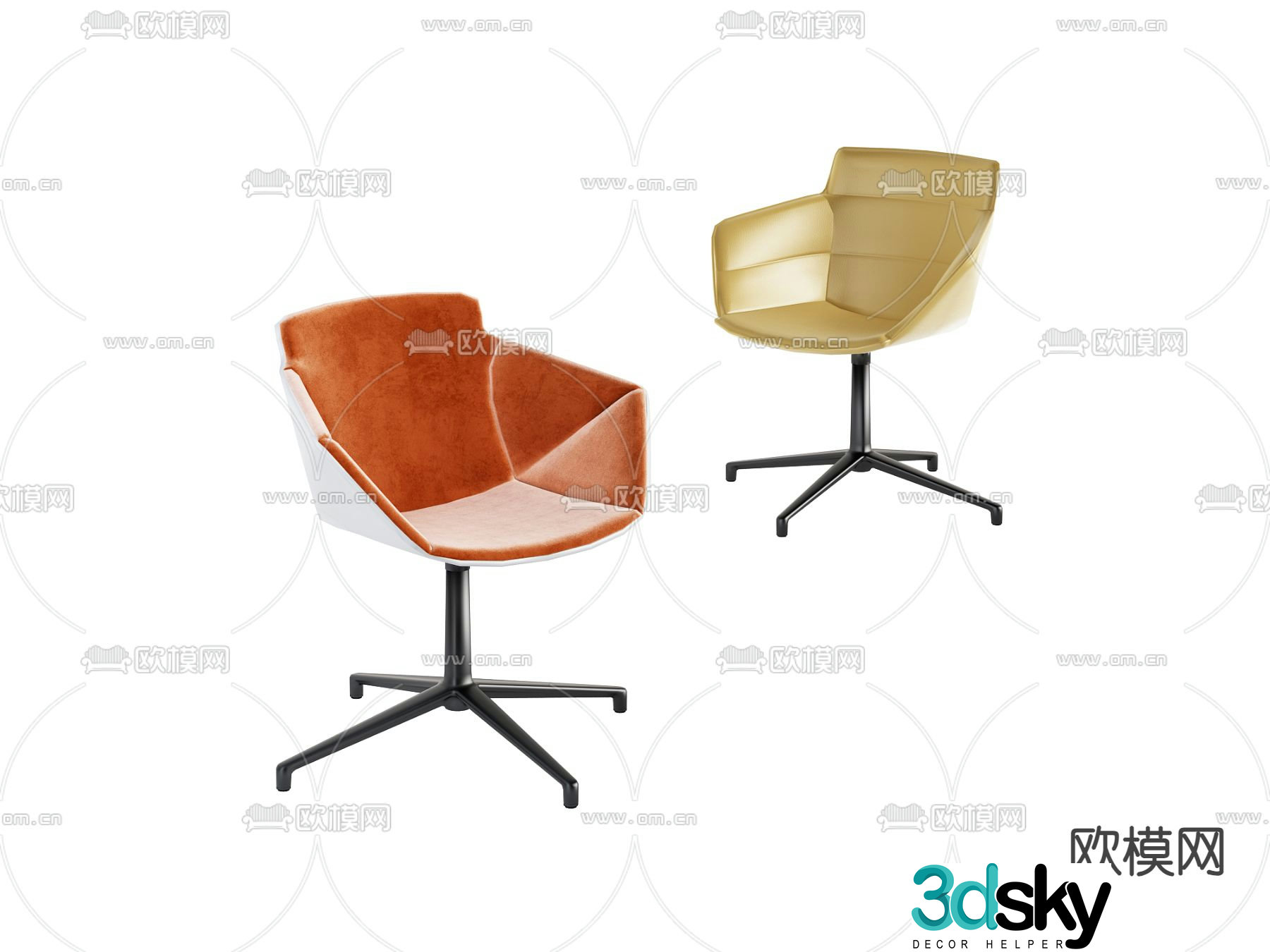 Office chair conference chair staff chair 3d model