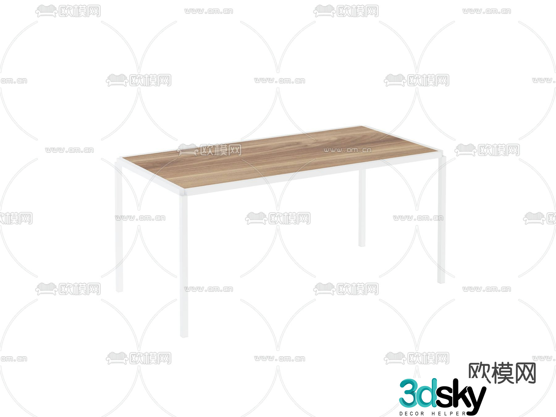 Modern dining table dining table 3d model