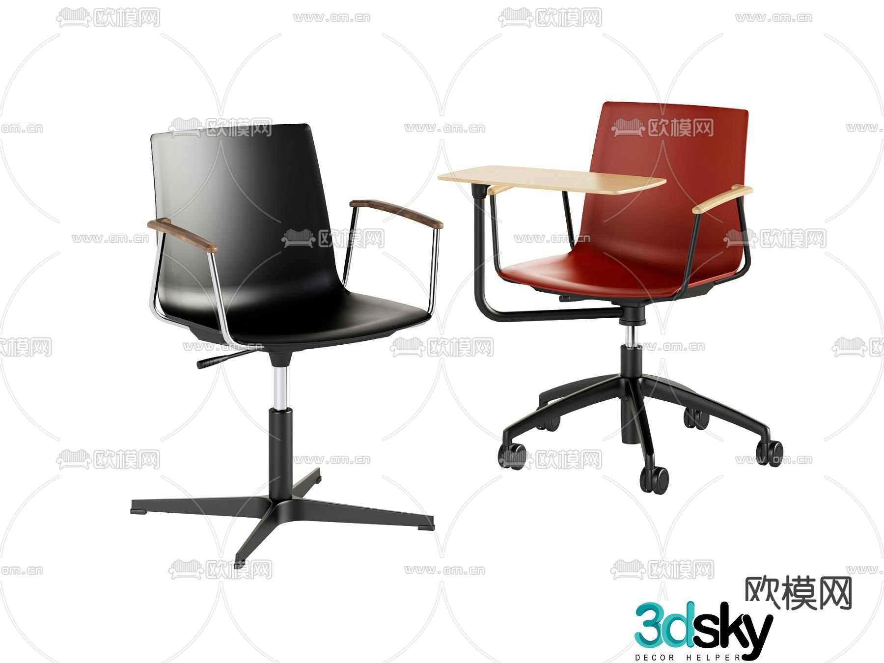 Office chair conference chair training chair 3d model