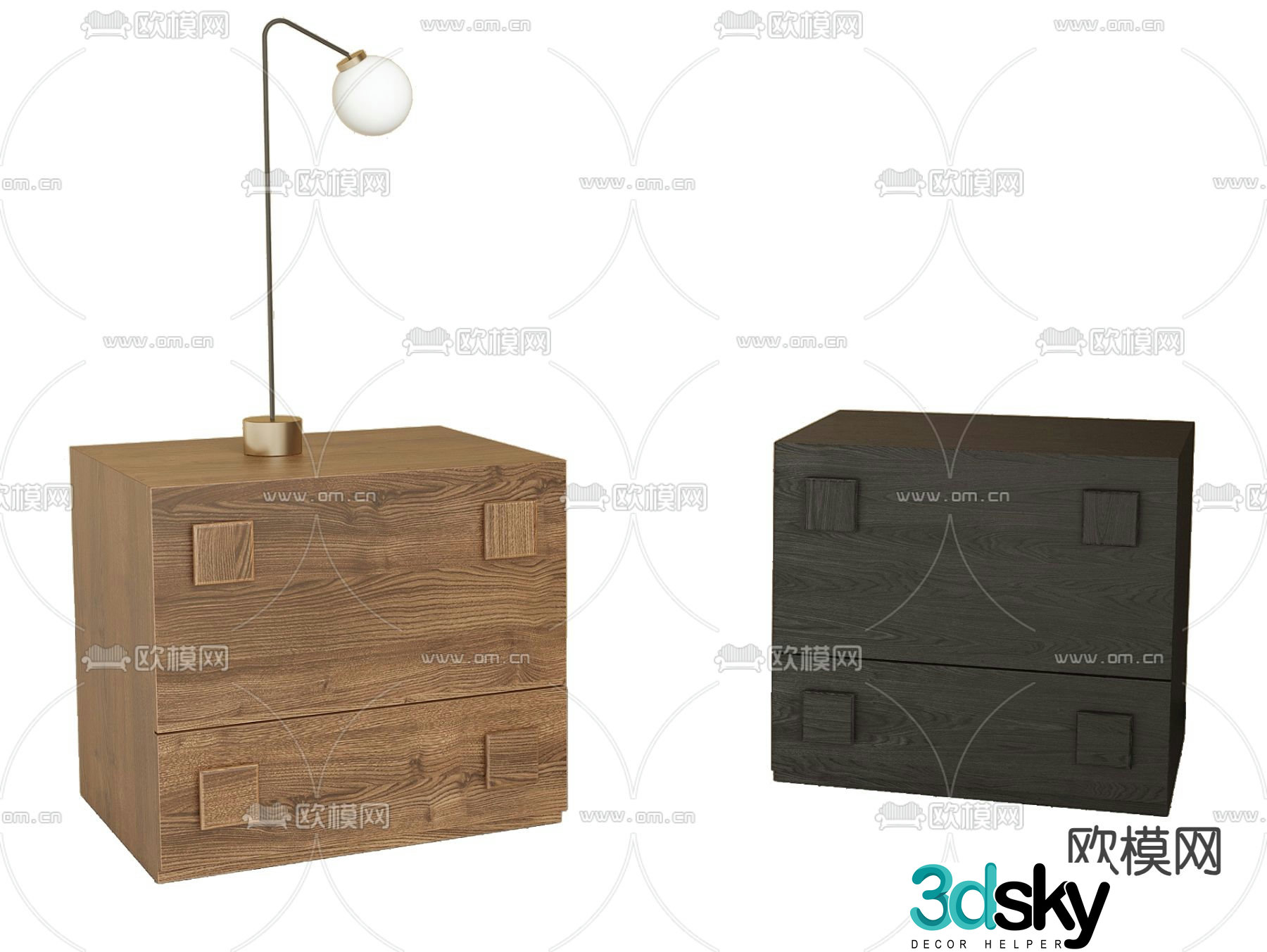wabi-sabi bedside table 3d model