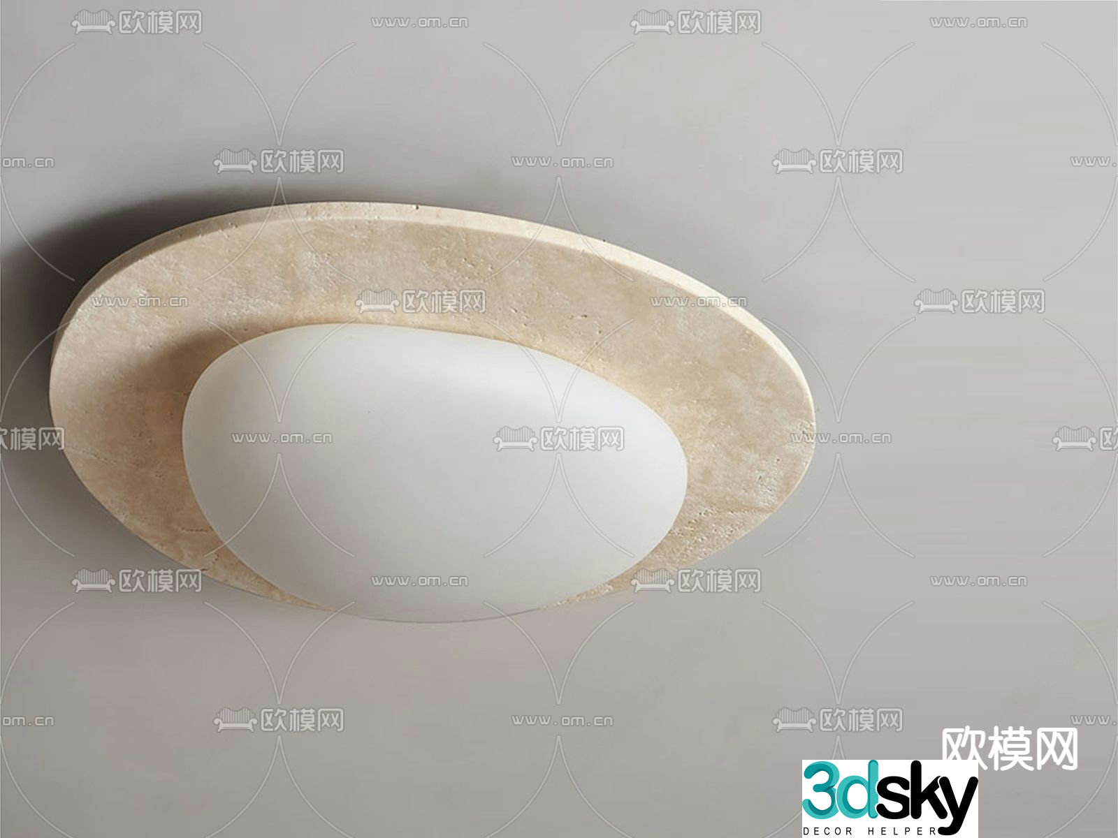 Wabi-sabi ceiling lamp bedroom lamp 3d model