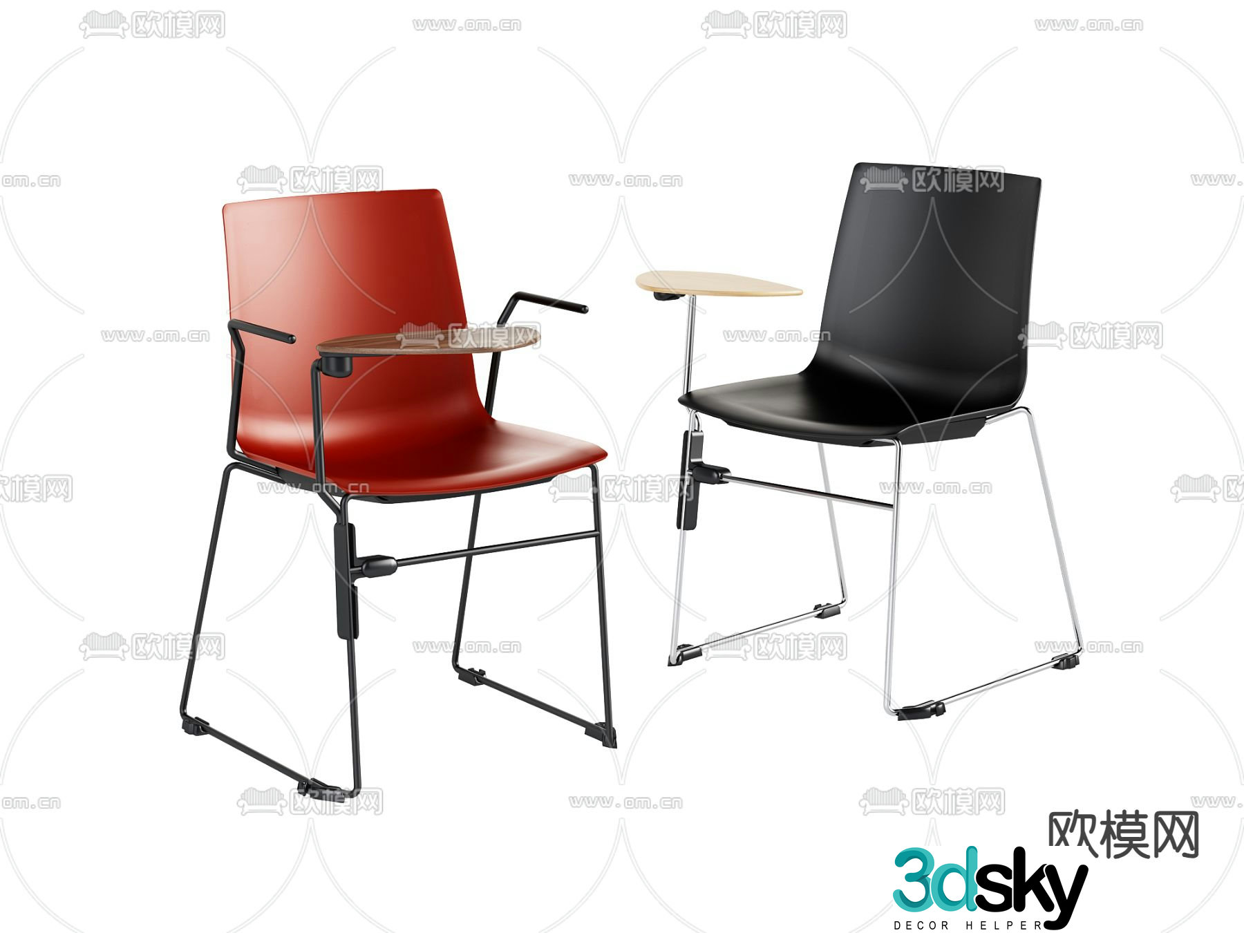 Office chair conference chair training chair 3d model