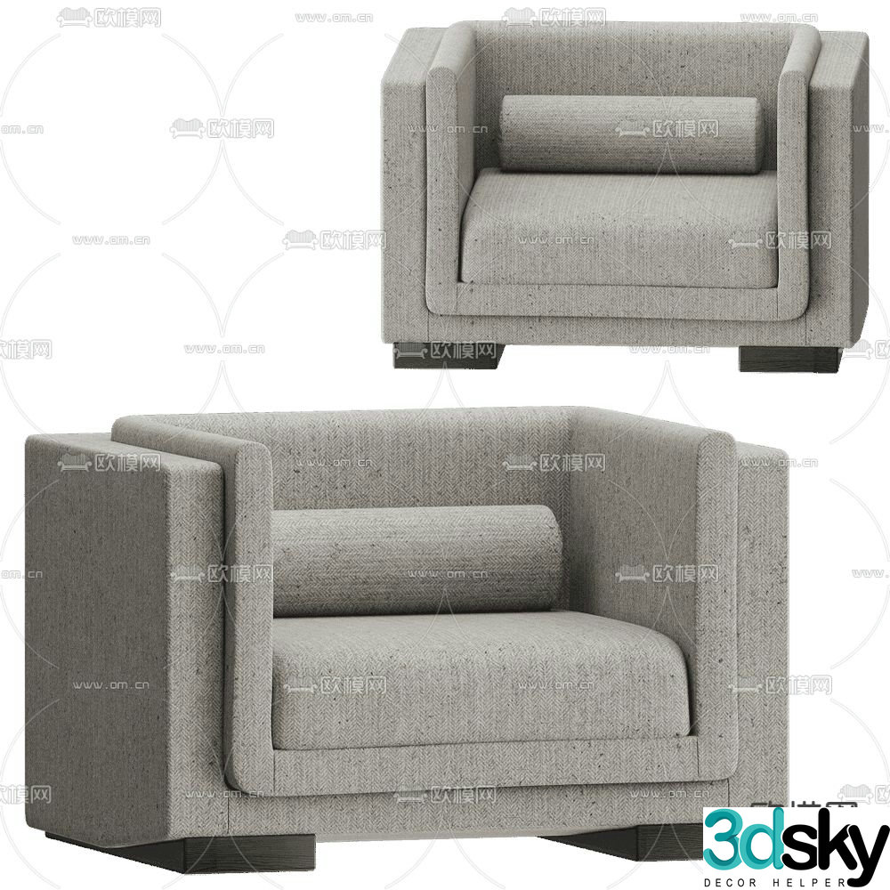 Modernature single sofa 3d model