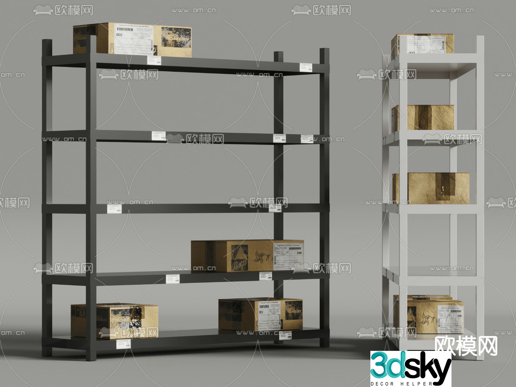 Kettal shelf storage rack express rack 3d model