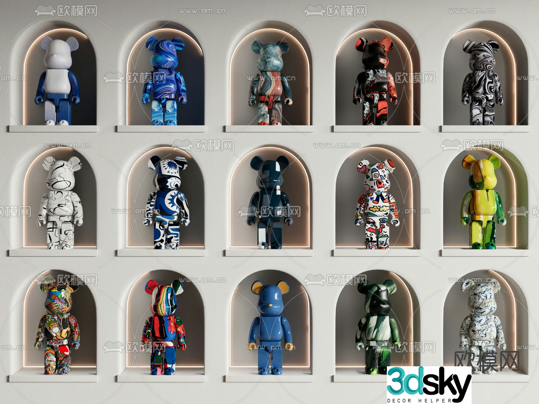 Doll Figures toys ornaments 3d model