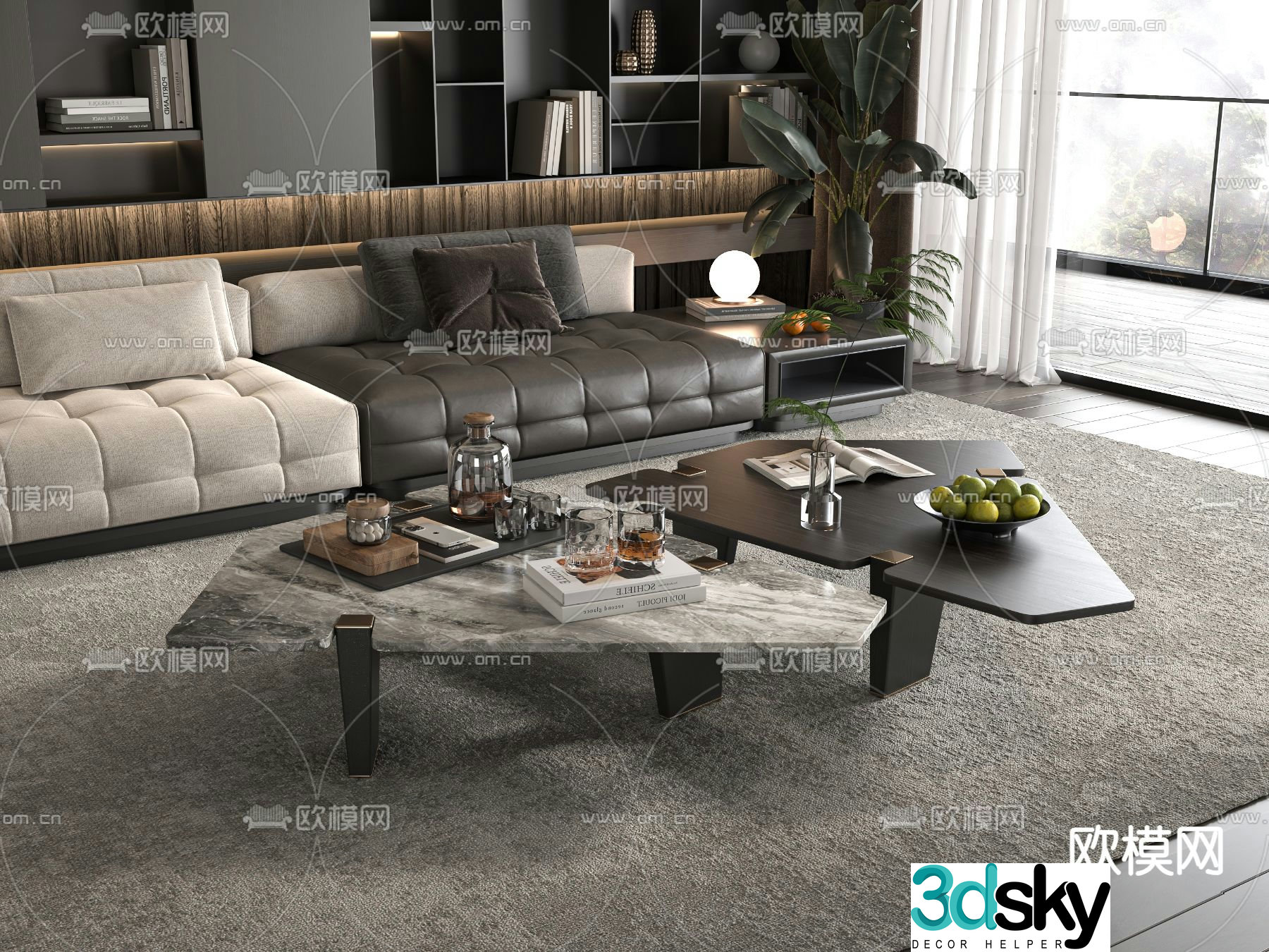 Modern coffee table 3d model