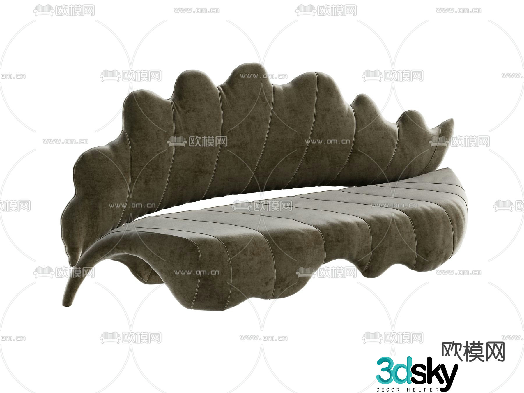 Special shaped sofa petal sofa 3d model