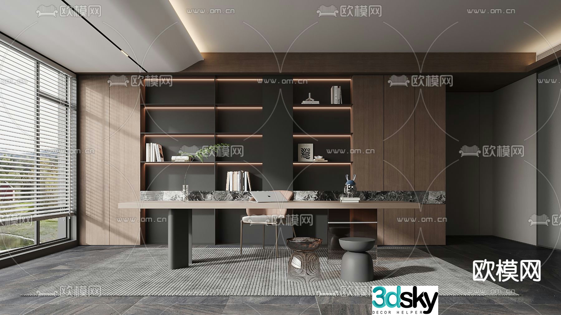Italian study room 3D model