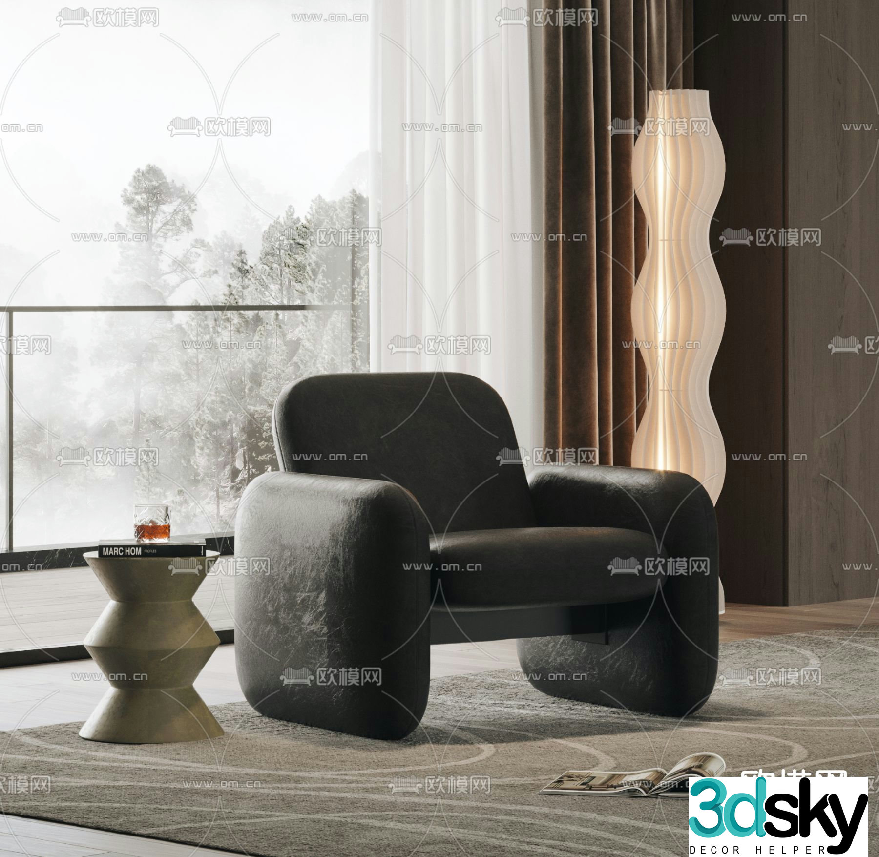 POLIFORM leisure chair sofa chair 3d model
