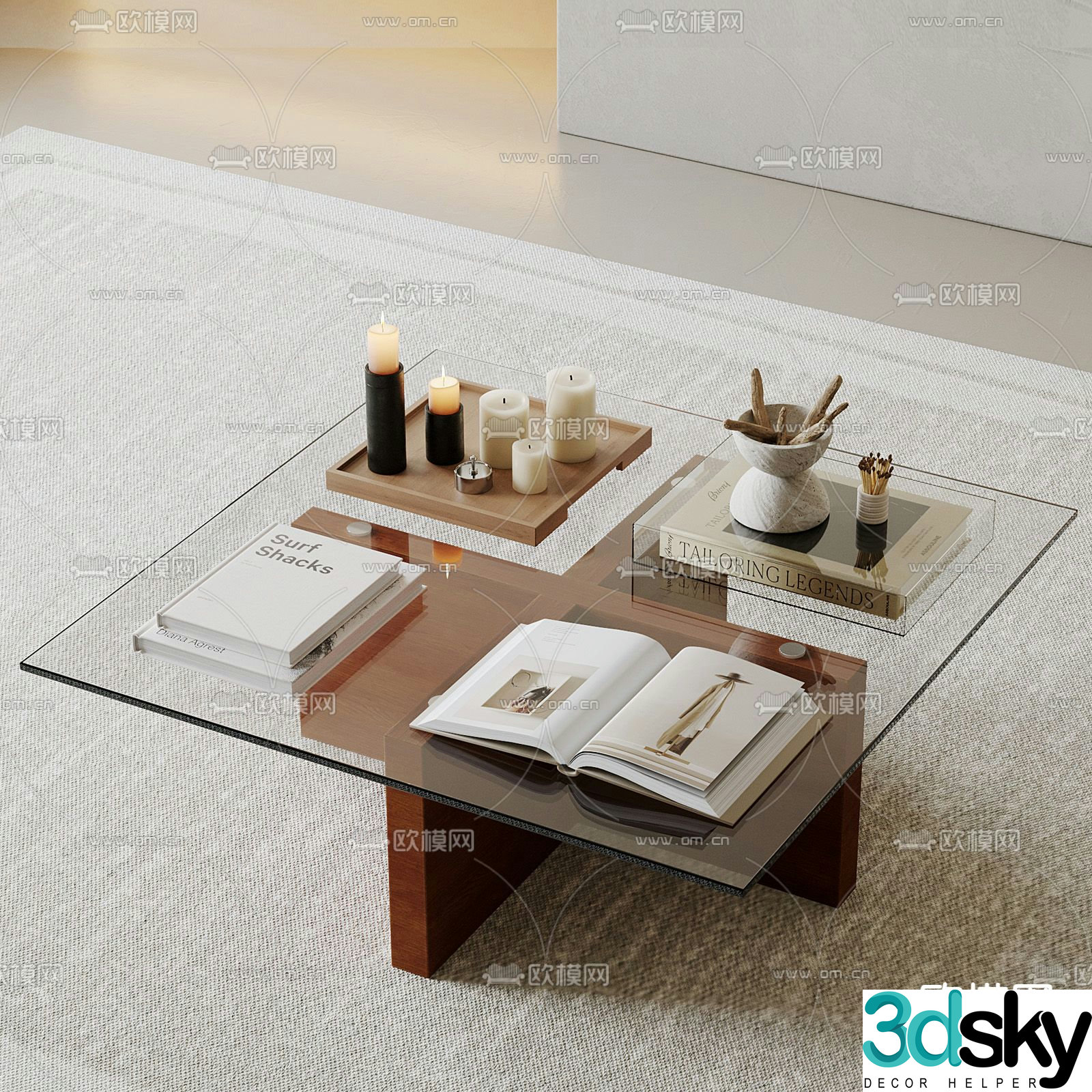 Medieval style coffee table 3D model