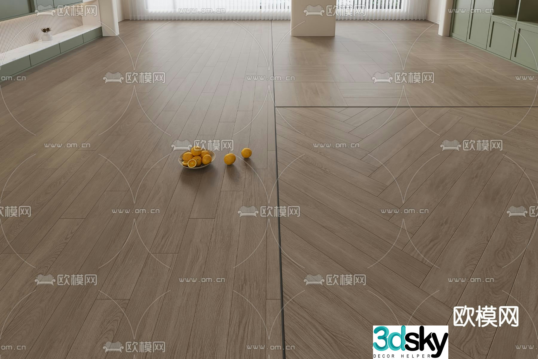 Wooden floor 3d model