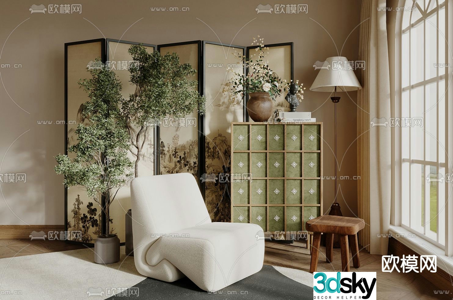 Single chair leisure chair sofa chair 3d model