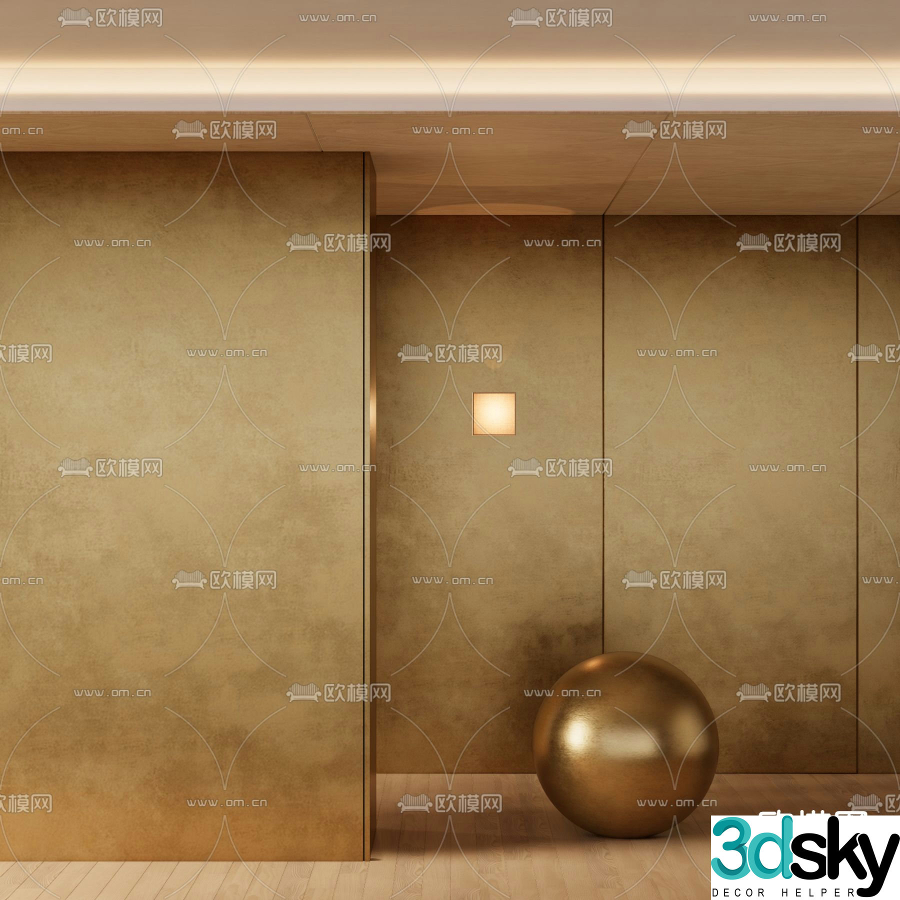 Metal bronze stainless steel 3d model