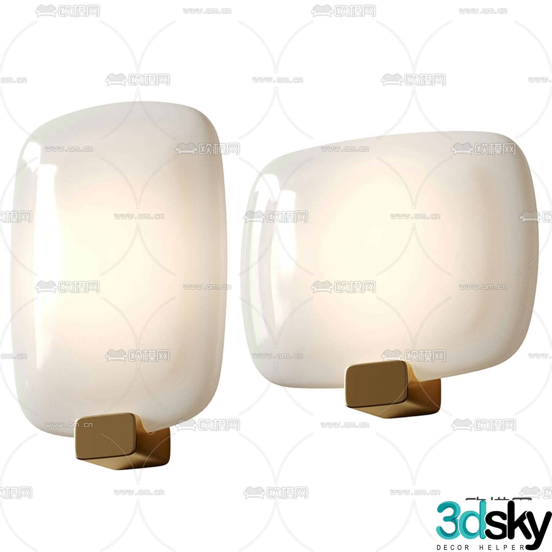 Modern wall light 3d model