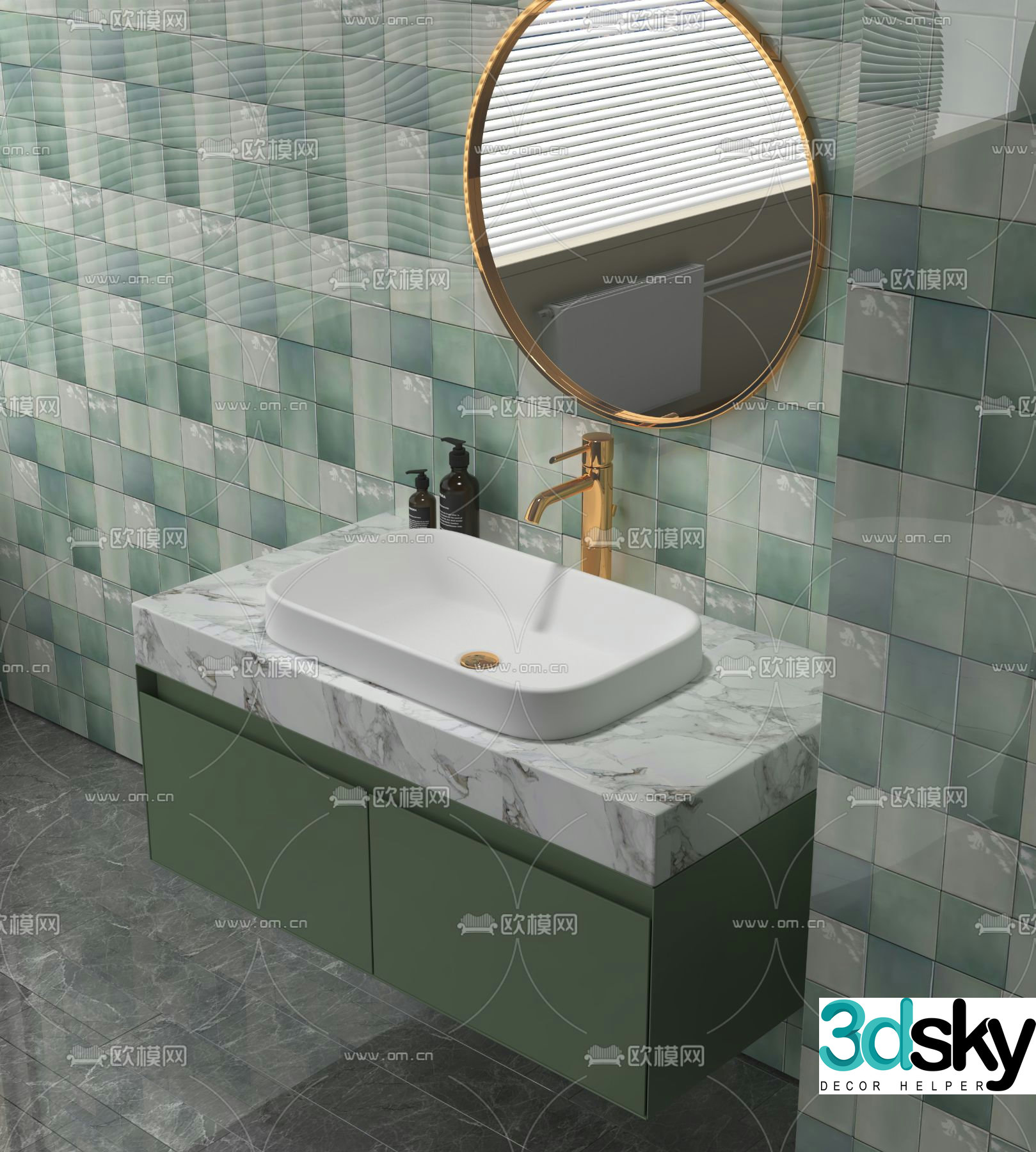 Bathroom cabinet bathroom 3d model