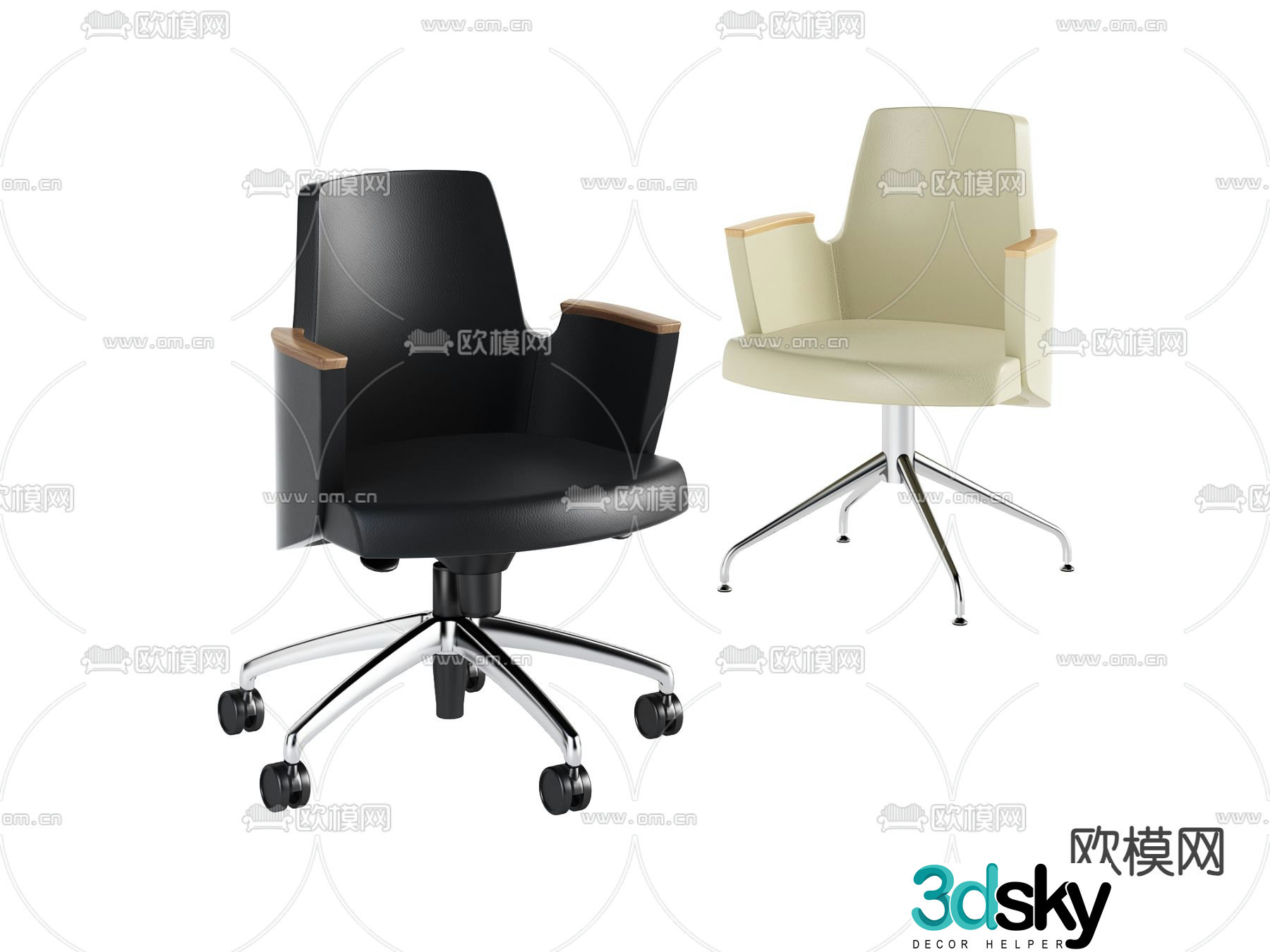 Office chair conference chair staff chair 3d model