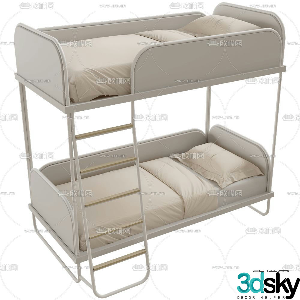 Moonk children’s bed bunk bed 3d model
