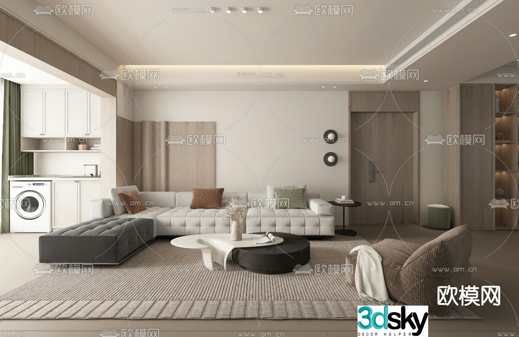 Wasabi Living Room 3D Model