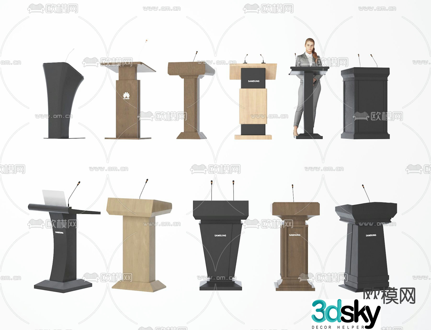 podium table podium podium speaking podium presiding desk 3d model