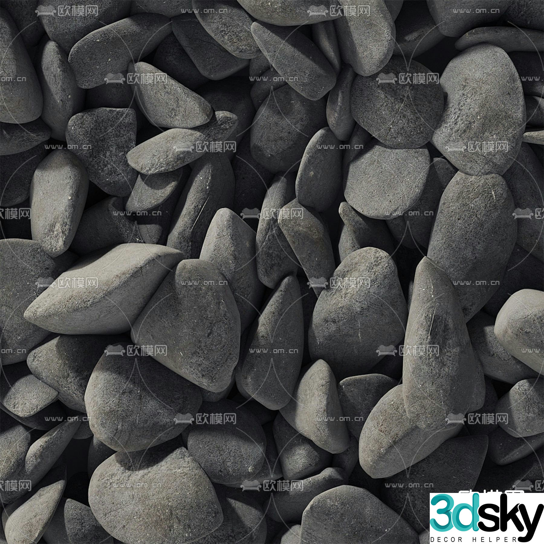 modern stone landscape stone stone 3d model