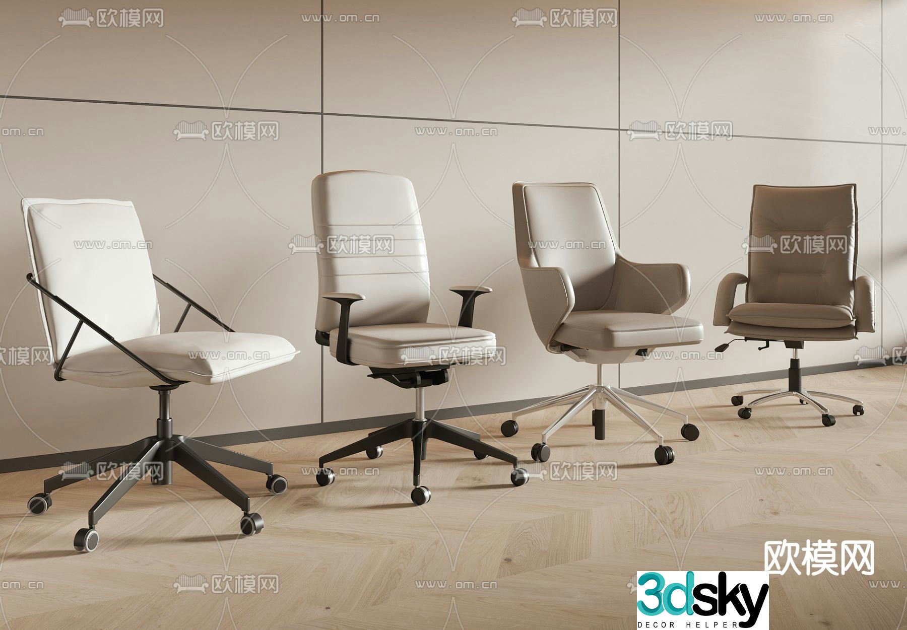 Office chair conference chair staff chair 3d model
