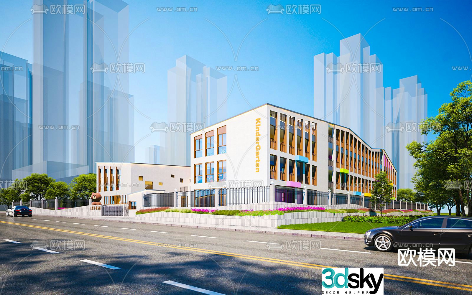 Kindergarten appearance 3d model