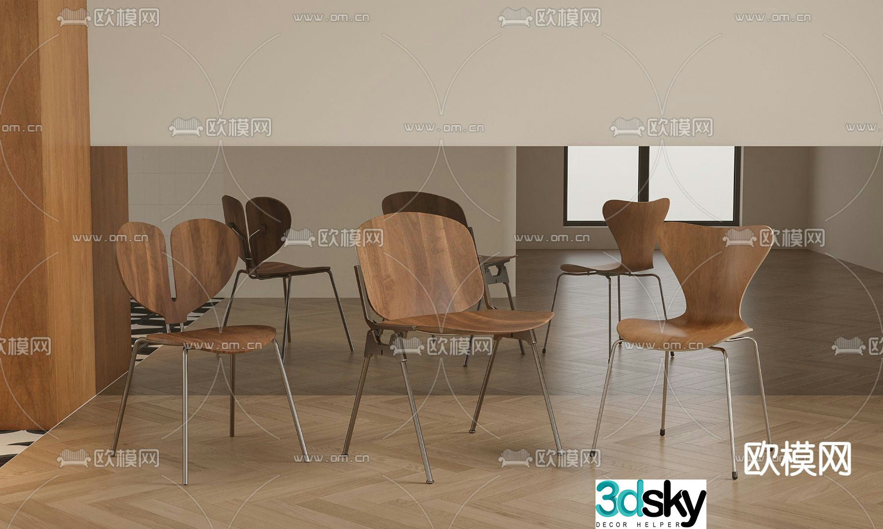 Medieval style leisure chair ant chair 3d model
