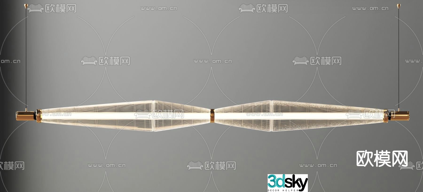 New Chinese chandeliers glass chandeliers 3D model