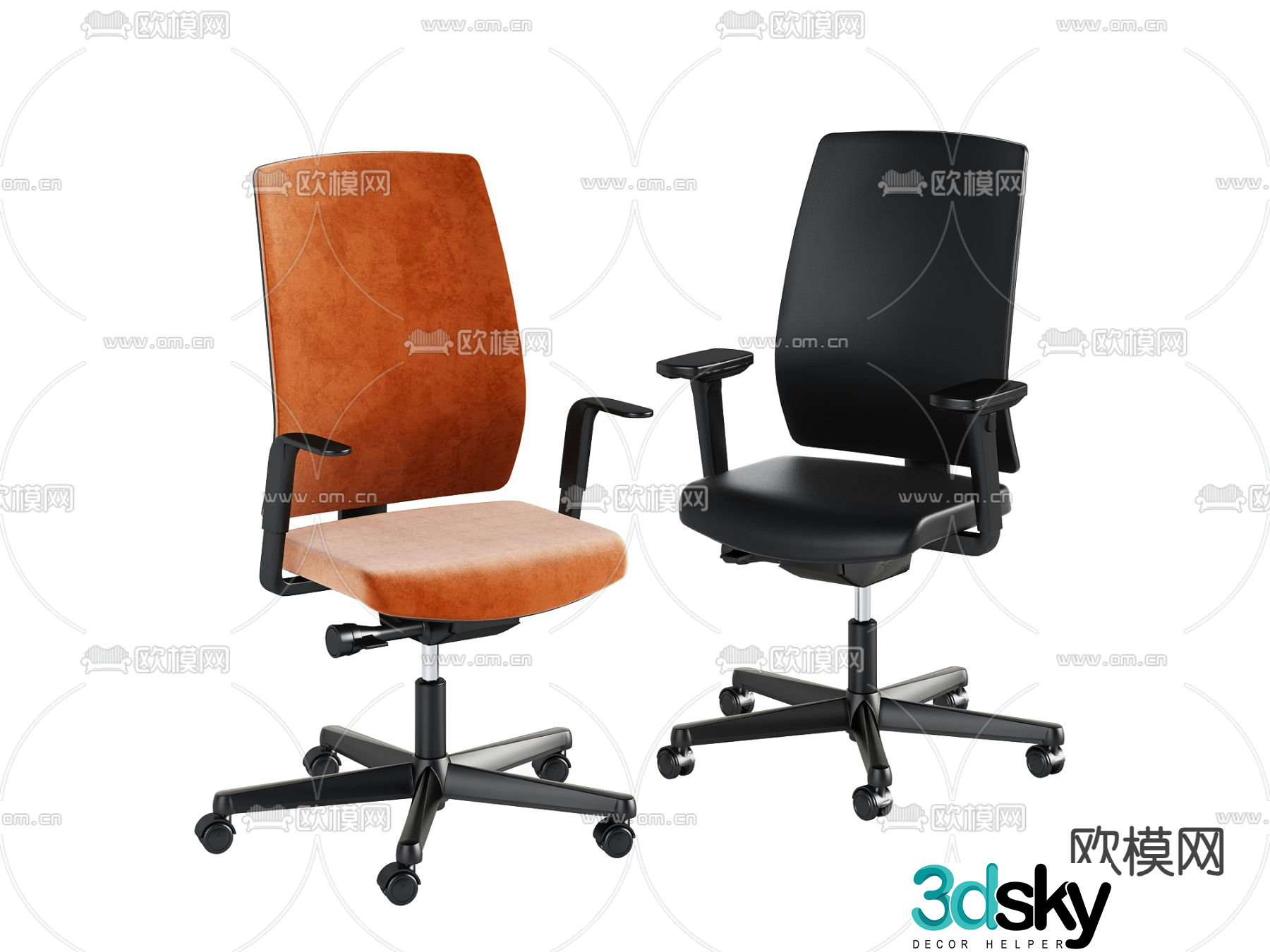 Office chair conference chair staff chair 3d model