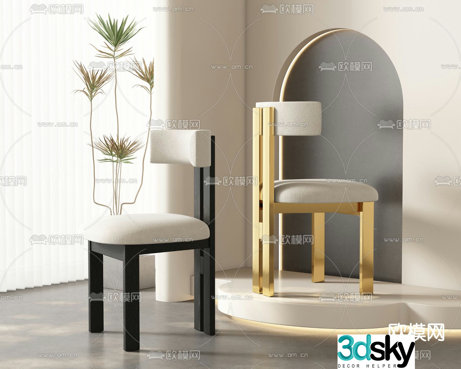 chair dining chair 3d model
