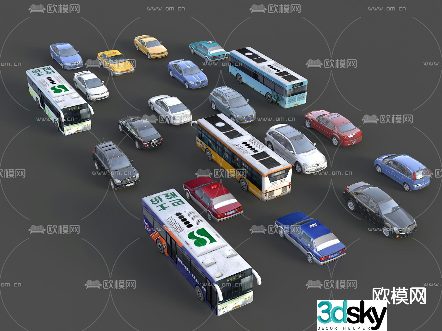 Hyundai car car sedan bus 3d model