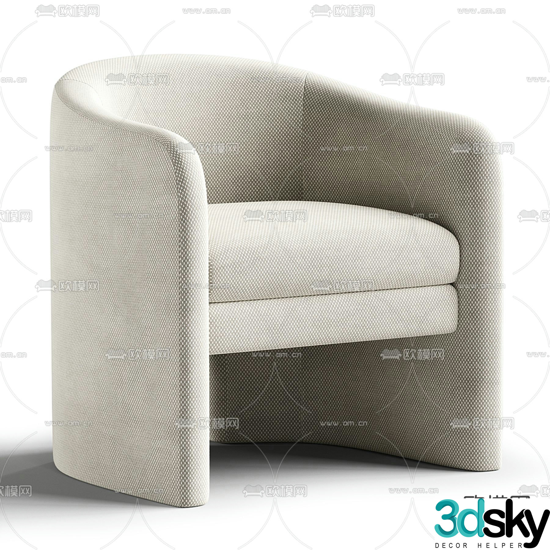 Westwing sofa chair leisure chair 3d model