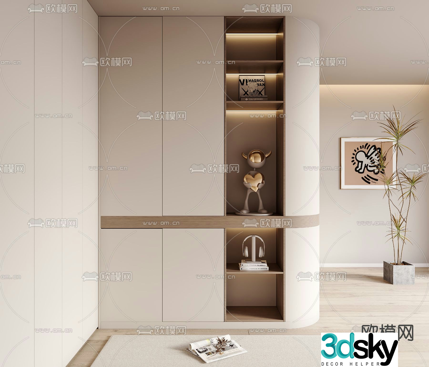 Entrance shoe cabinet 3D model