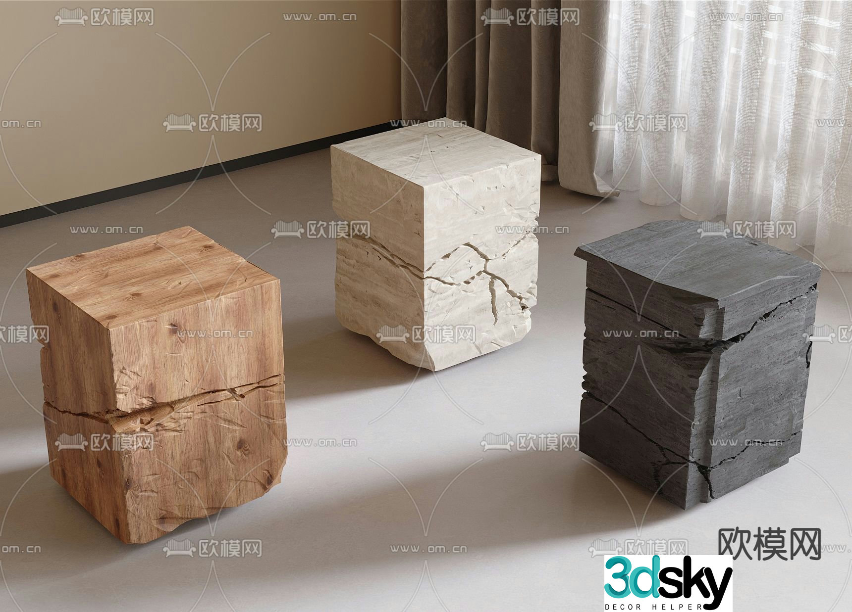 Modern decorative chair creative chair single chair 3d model