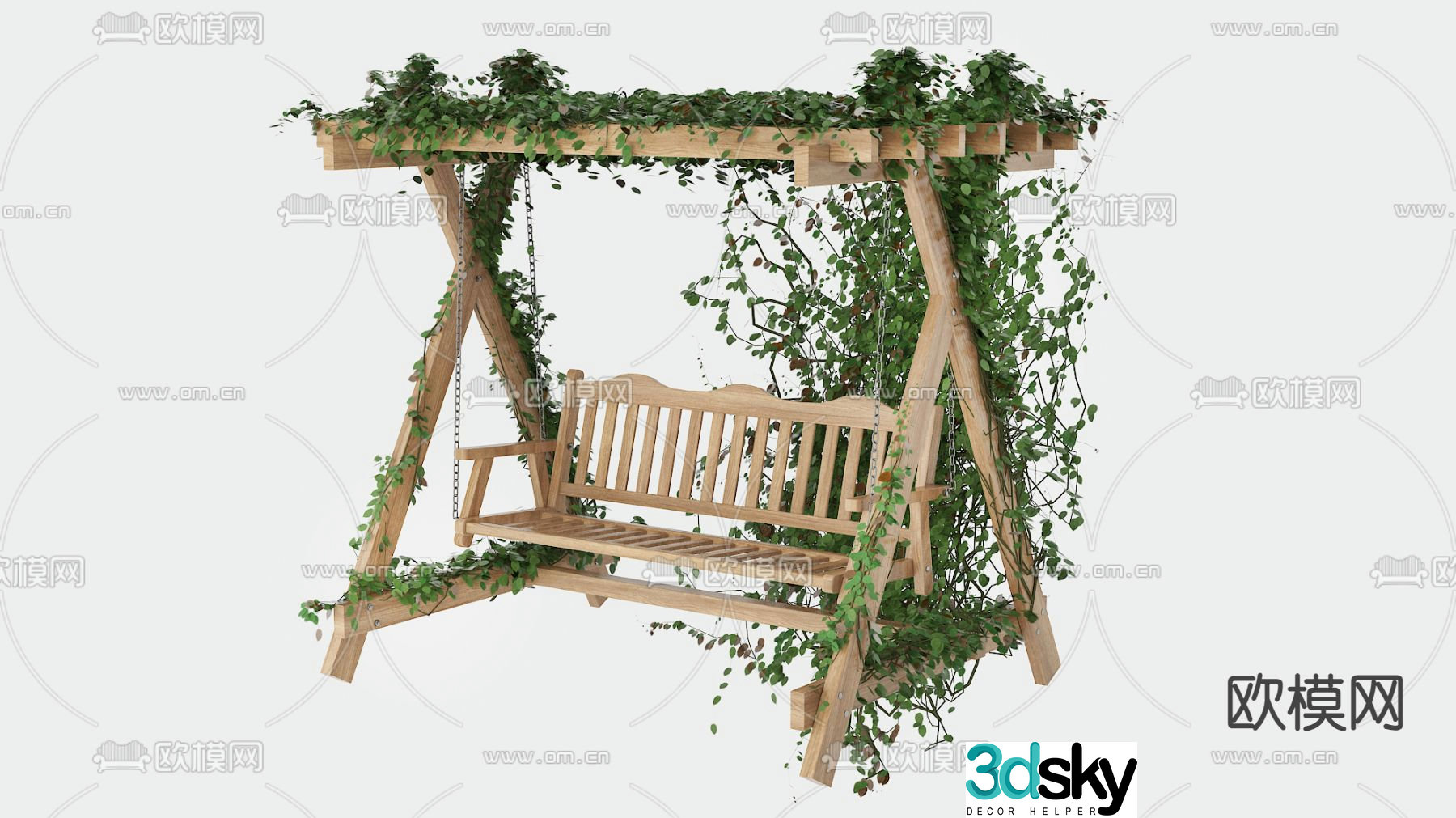 Swing chair rattan chair garden chair hanging chair 3d model