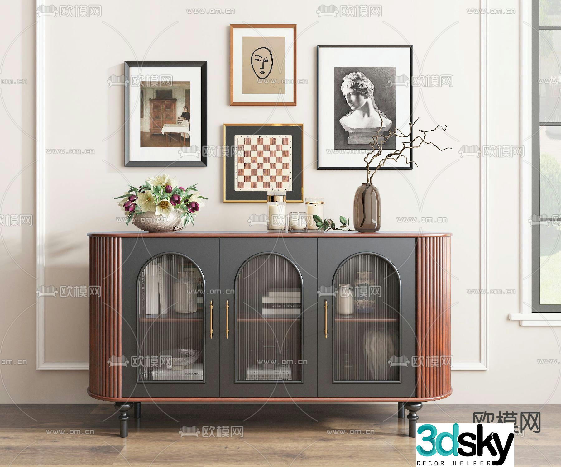 American sideboard 3D model