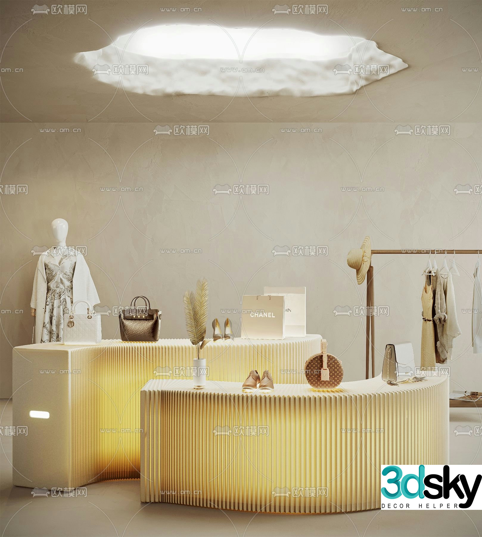 Exhibition stand showcase 3d model