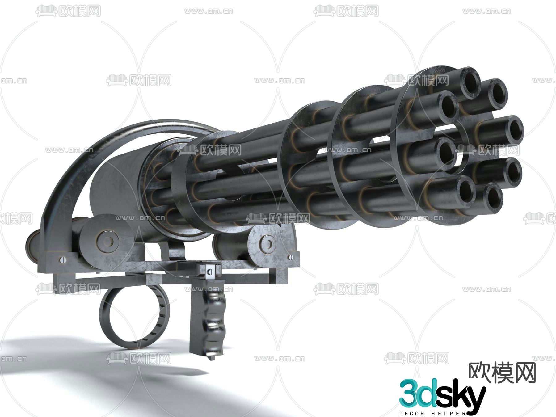 Firearms Weapon Gatling Gun 3d model