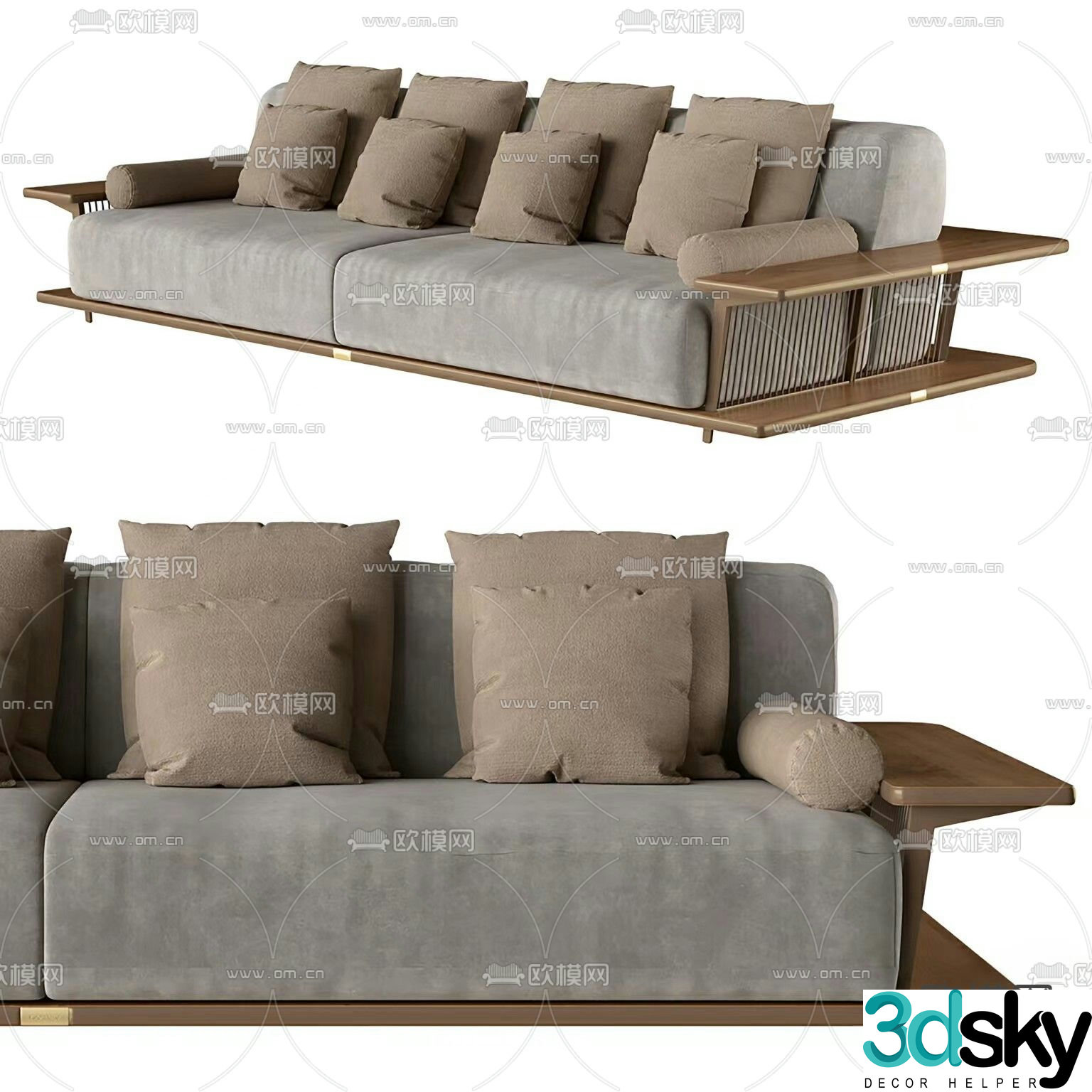 Visionnaire fabric multiplayer sofa 3d model