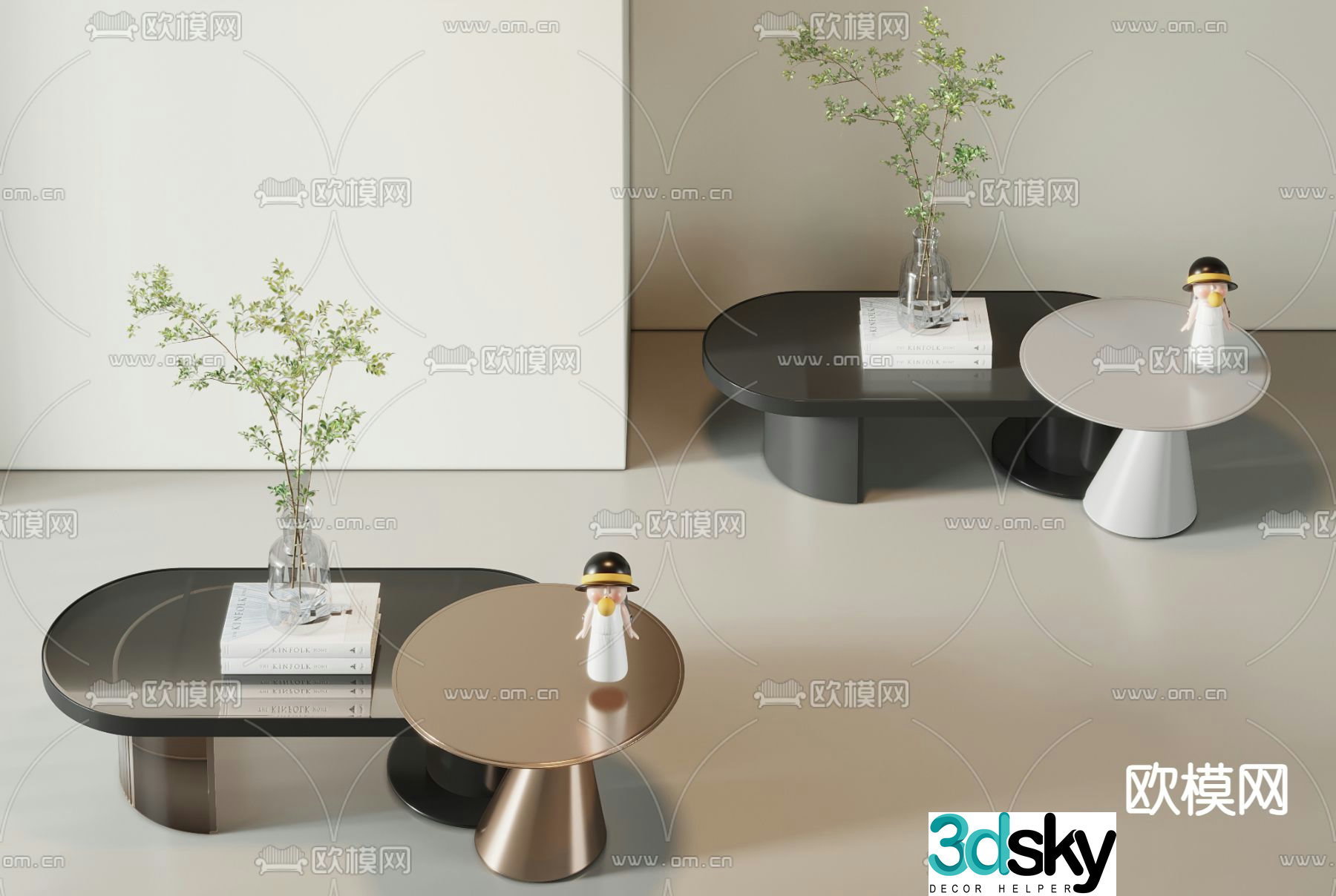3D model of mother and child coffee table