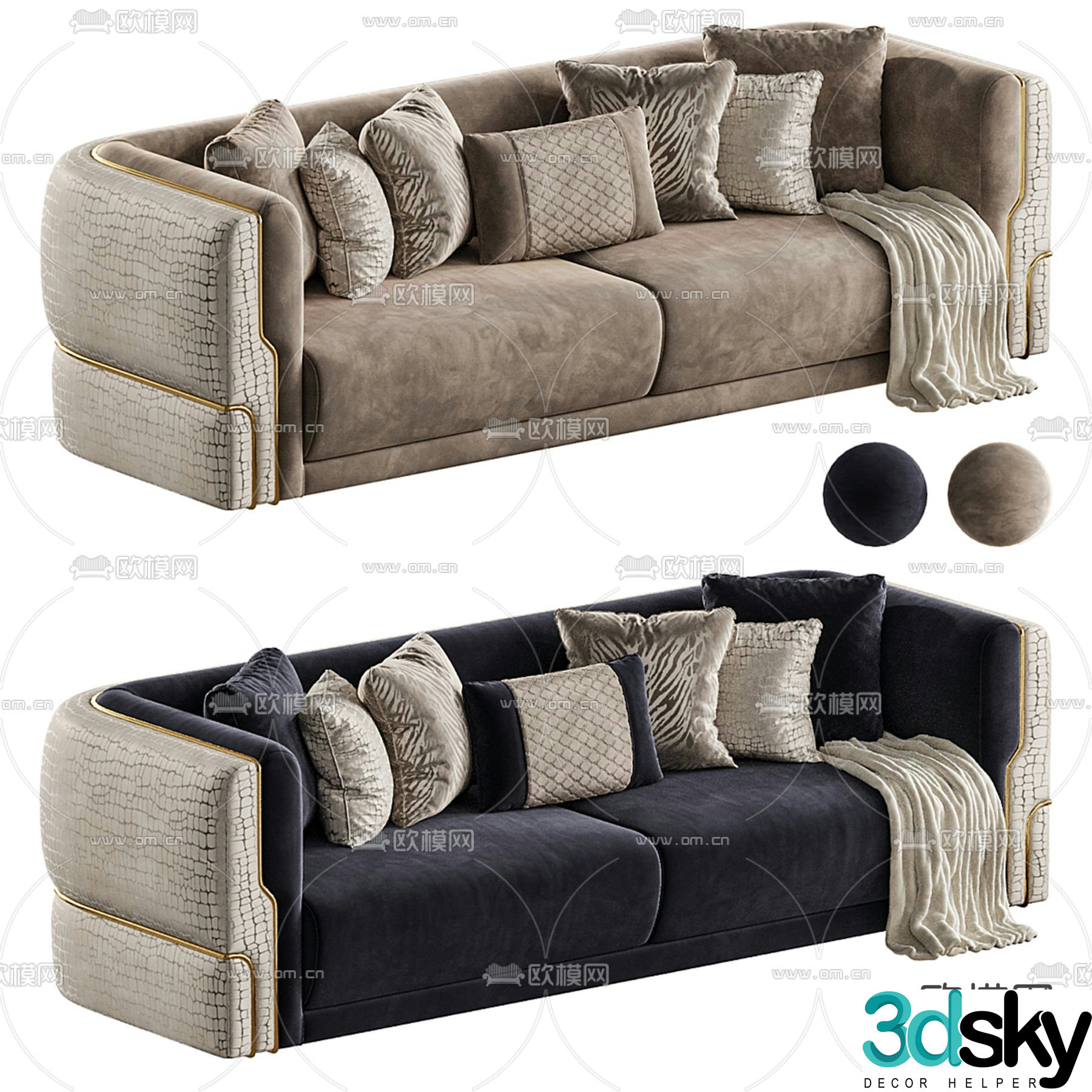 luxury love seat 3d model