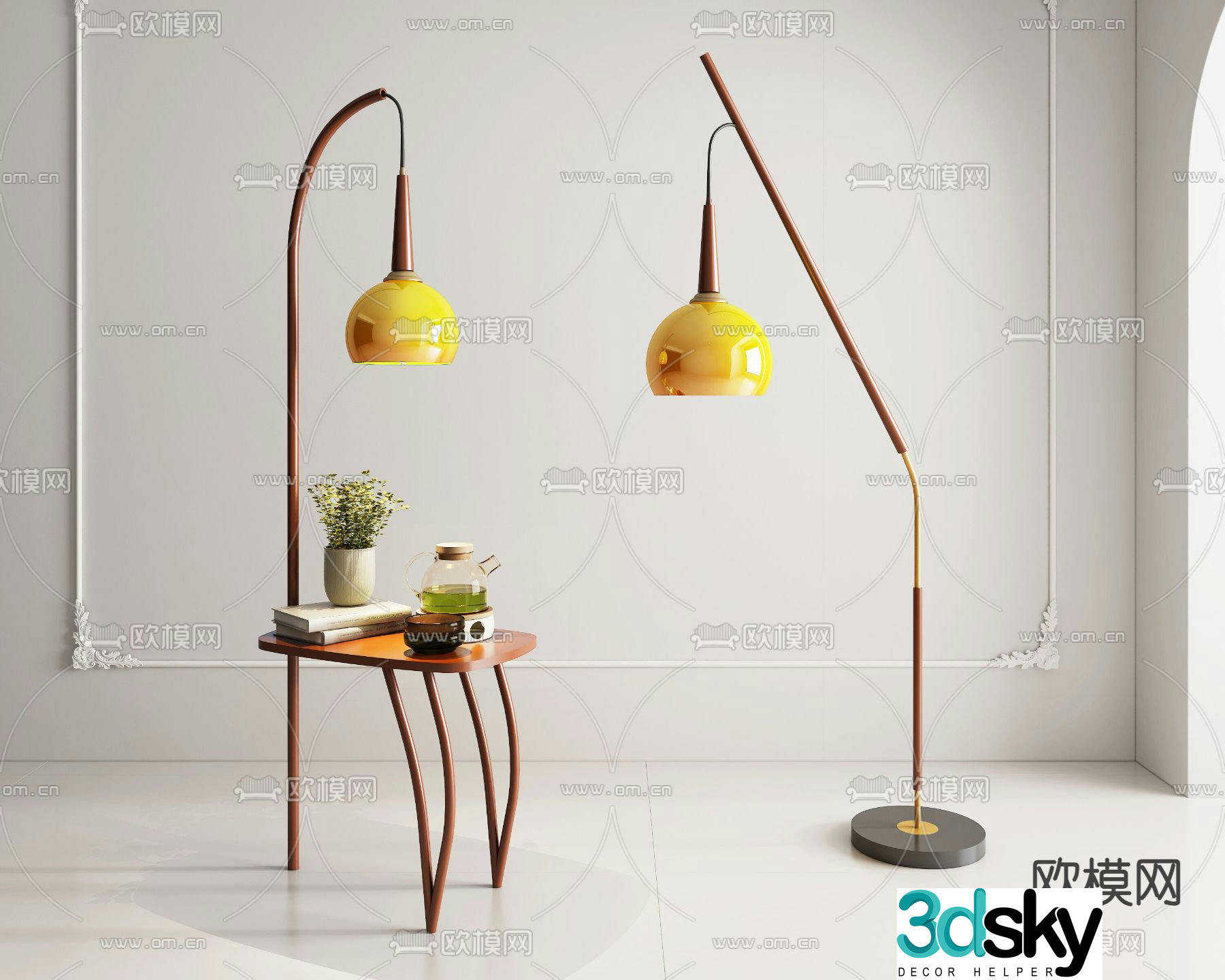 Floor lamp Fishing lamp 3d model